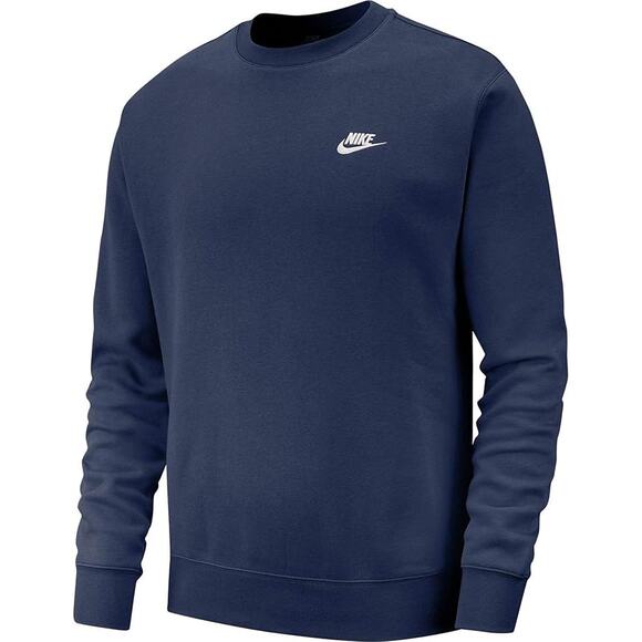 NWT NIKE Men's Nsw Club Crew, Midnight Navy/White, XX-Large - Picture 1 of 6